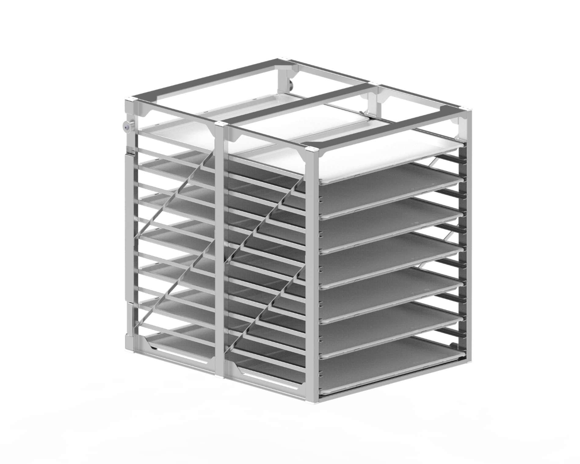 Support à plateaux tractables